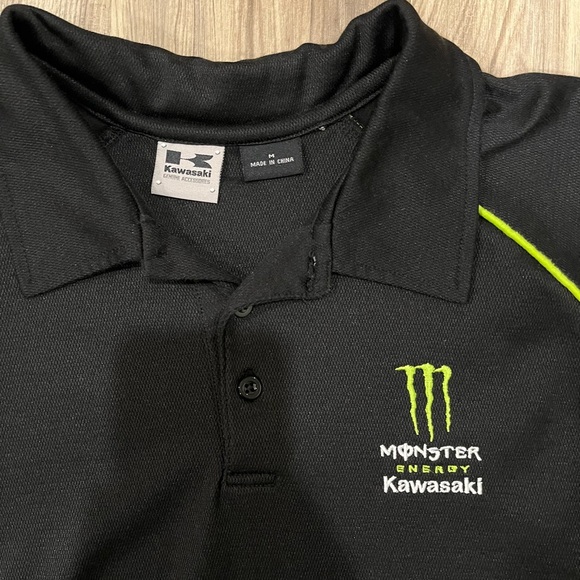 Monster Energy Kawasaki Motocross Pit Shirt Polo Size M - Picture 2 of 4